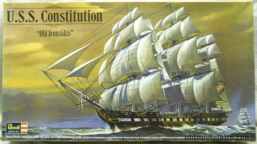 Revell 1/96 USS Constitution Old Ironsides With Sails, H398 plastic model kit